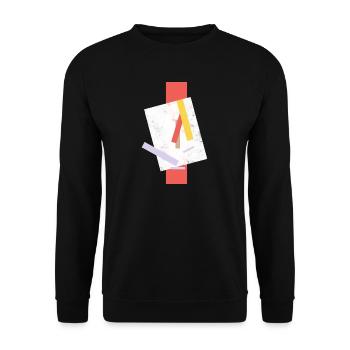 Abstract play of colors on print - Unisex Sweatshirt - black - Front - Alina (178cm) & Michal (187cm)