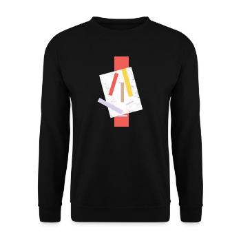 Abstract color splash art design - Unisex Sweatshirt - black - Front - Alina (178cm) & Michal (187cm)