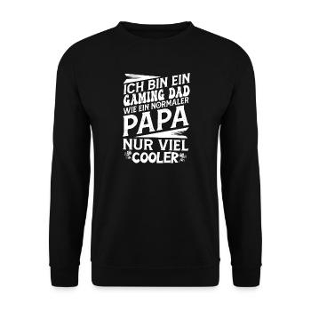 Gaming Dad Saying - Unisex Sweatshirt - black - Front - Alina (178cm) & Michal (187cm)