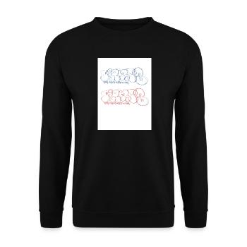 Paris Bubble Paris Throw-up Paris Graffiti - Unisex Sweatshirt - black - Front - Alina (178cm) & Michal (187cm)