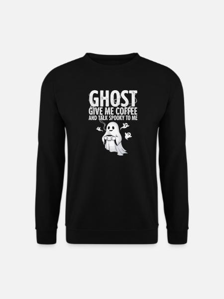 Spooky Coffee Ghost Illustration - Unisex Sweatshirt - black