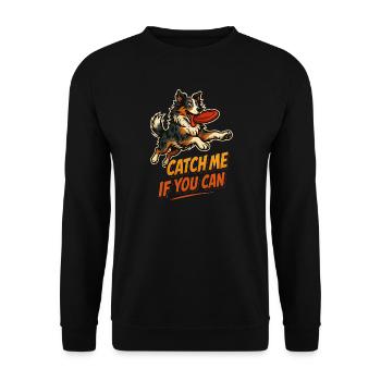 Diction du frisbee border collie pour les propriétaires de chiens - Sweat-shirt Unisexe - noir - Devant - Alina (178cm) & Michal (187cm)