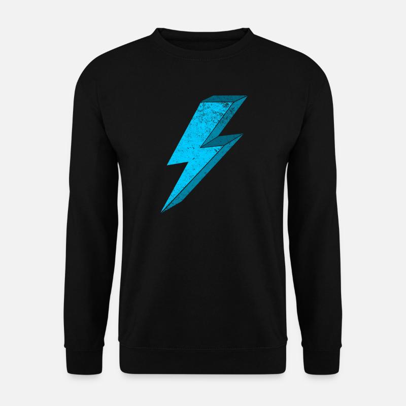 Elektrischer Blitz Design 3D - Unisex Pullover - Schwarz