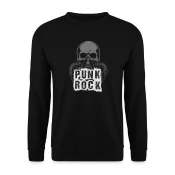 Cyber Skull Gas Mask Punk Rock Design - Unisex Sweatshirt - black - Front - Alina (178cm) & Michal (187cm)
