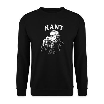 Kant drinking Enlightenment Beer gift - Unisex Sweatshirt - black - Front - Alina (178cm) & Michal (187cm)
