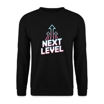 Next Level Gamer Pixel Retro Ascension Arrows - Unisex Sweatshirt - black - Front - Alina (178cm) & Michal (187cm)