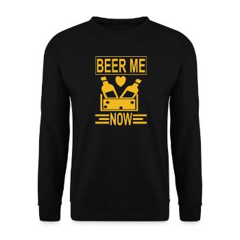 Beer me now - Unisex Pullover - Schwarz - Vorne - Alina (178cm) & Michal (187cm)