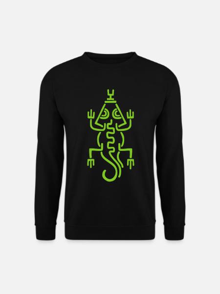 Tribal Green Lizard - Unisex Sweatshirt - black