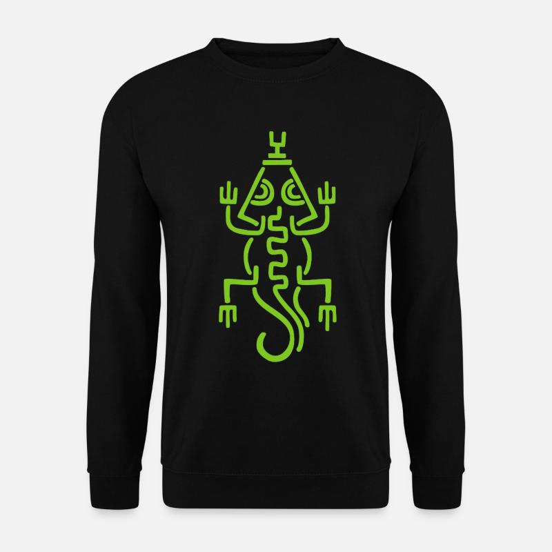 Stammes-Smaragdeidechse - Unisex Pullover - Schwarz