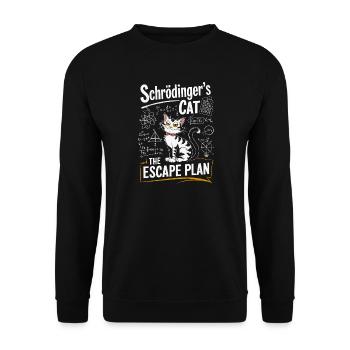Schrödinger Cat The Escape Plan - Unisex Sweatshirt - black - Front - Alina (178cm) & Michal (187cm)