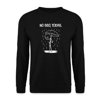Funny Today unfortunately no BBq - Unisex Sweatshirt - black - Front - Alina (178cm) & Michal (187cm)