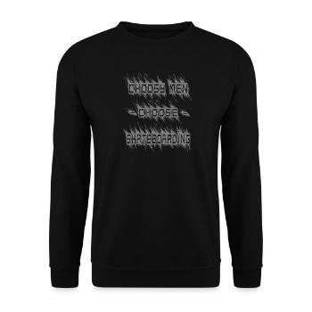 Les hommes difficiles choisissent le skateboard - Sweat-shirt Unisexe - noir - Devant - Alina (178cm) & Michal (187cm)