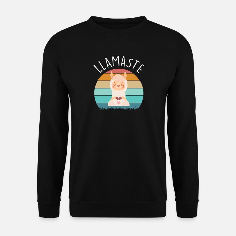 Llamaste yoga - Unisex Pullover - Schwarz