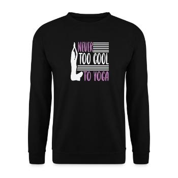 Never to cool to yoga - Unisex Pullover - Schwarz - Vorne - Alina (178cm) & Michal (187cm)