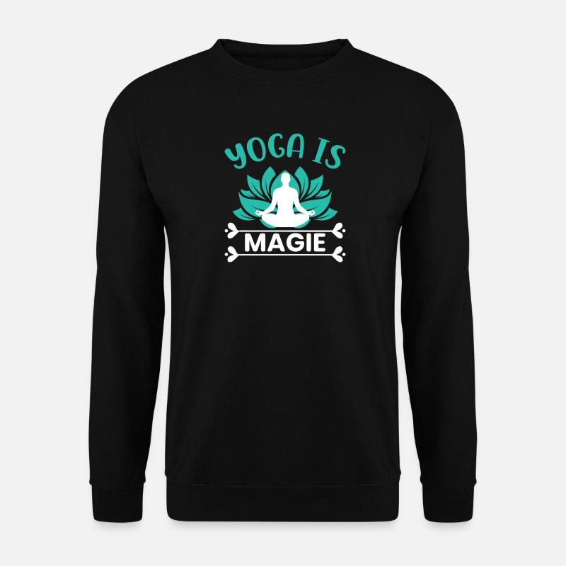 Yoga is magie men - Unisex Pullover - Schwarz
