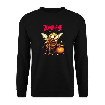 Zombie Bee Halloween Zombiene Horror Creepy - Unisex Sweatshirt - black - Front - Alina (178cm) & Michal (187cm)