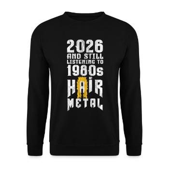 Hair Metal 2026 - Unisex Pullover - Schwarz - Vorne - Alina (178cm) & Michal (187cm)