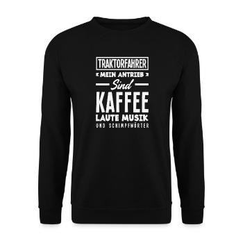 Cadeau drôle de conducteur de tracteur - Sweat-shirt Unisexe - noir - Devant - Alina (178cm) & Michal (187cm)