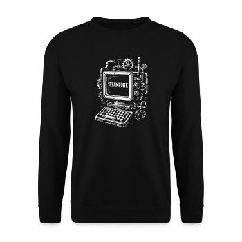 Engrenage d’ordinateur steampunk - Sweat-shirt Unisexe - noir - Devant - Alina (178cm) & Michal (187cm)