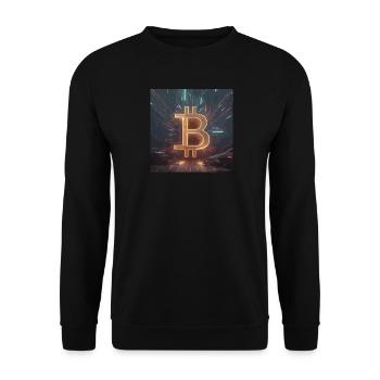 Bitcoin Power Development – Dynamic Energy - Unisex Sweatshirt - black - Front - Alina (178cm) & Michal (187cm)