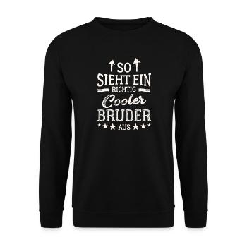 Voici à quoi ressemble un frère vraiment cool - Sweat-shirt Unisexe - noir - Devant - Alina (178cm) & Michal (187cm)