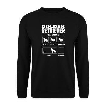 Golden Retriever Owner Owner Gift - Unisex Sweatshirt - black - Front - Alina (178cm) & Michal (187cm)