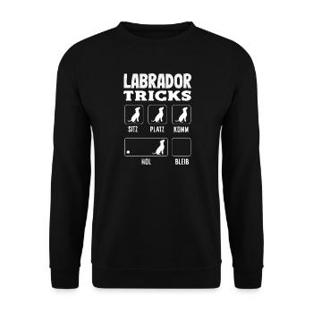 Astuces du Labrador - Sweat-shirt Unisexe - noir - Devant - Alina (178cm) & Michal (187cm)