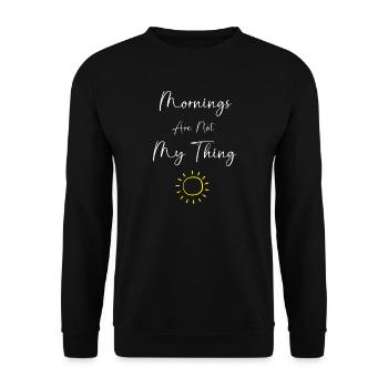 Late risers Monday morning morning grouches - Unisex Sweatshirt - black - Front - Alina (178cm) & Michal (187cm)