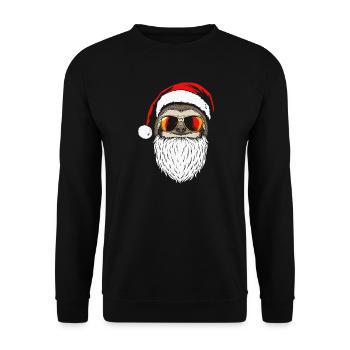 Paresseux du Père Noël, amusant de Noël - Sweat-shirt Unisexe - noir - Devant - Alina (178cm) & Michal (187cm)