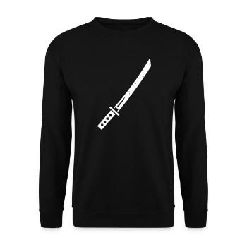 Katana Sword Samurai Weapon Vector - Unisex Sweatshirt - black - Front - Alina (178cm) & Michal (187cm)