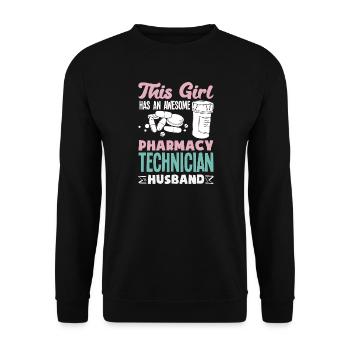 Pharmacist Pharmaceutical Technical - Unisex Sweatshirt - black - Front - Alina (178cm) & Michal (187cm)