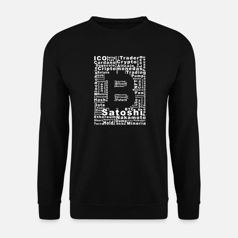 Kolaż kryptowalutowy Satoshi Nakamoto - Bluza unisex - czarny