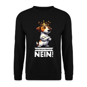 Before You Ask Jack Russel Terrier Jackie Terrier - Unisex Sweatshirt - black - Front - Alina (178cm) & Michal (187cm)