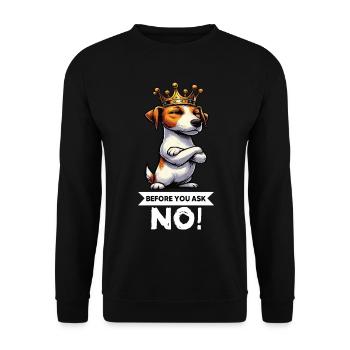Before You Ask Jack Russel terrier Jack russel dog - Unisex Pullover - Schwarz - Vorne - Alina (178cm) & Michal (187cm)