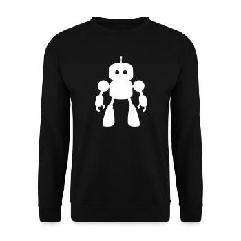 Roboter – Künstliche Intelligenz Sci-Fi Design - Unisex Pullover - Schwarz - Vorne - Alina (178cm) & Michal (187cm)
