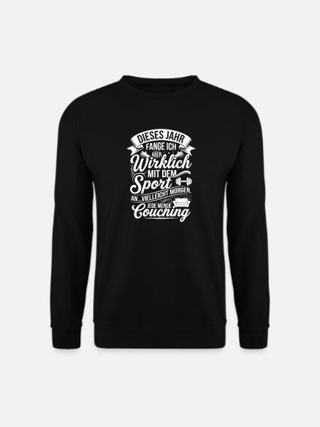 Dieses Jahr Wirklich Mit Dem Sport - Unisex Pullover - Schwarz
