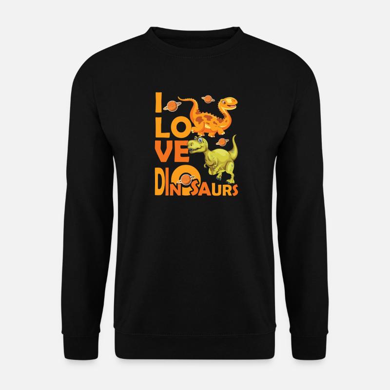 Love Dinosaures - Unisex Pullover - Schwarz