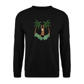 Beach Vibes Sloth - Unisex Sweatshirt - black - Front - Alina (178cm) & Michal (187cm)