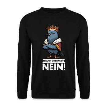 Before you ask: pigeons, fanciers, birds - Unisex Sweatshirt - black - Front - Alina (178cm) & Michal (187cm)