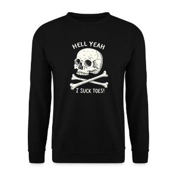 Fétichisme des orteils du crâne et des os - Sweat-shirt Unisexe - noir - Devant - Alina (178cm) & Michal (187cm)