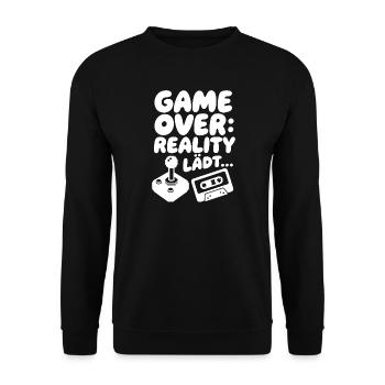 Game Over Reality - Unisex Pullover - Schwarz - Vorne - Alina (178cm) & Michal (187cm)