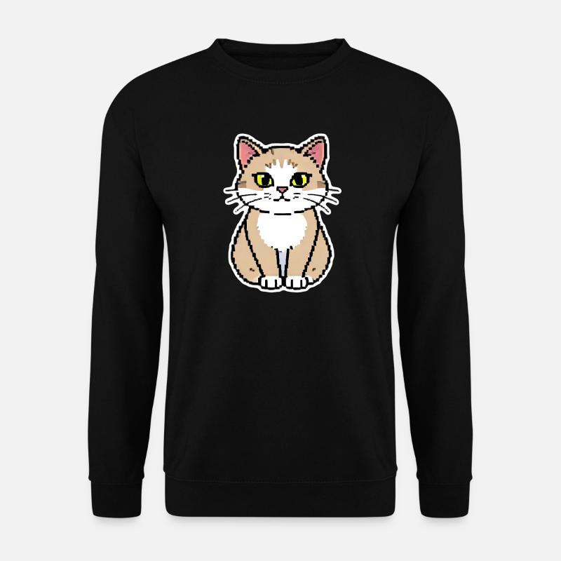 Cat Pixel Art - Unisex Sweatshirt - black