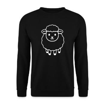 Mouton mouton agneau - Sweat-shirt Unisexe - noir - Devant - Alina (178cm) & Michal (187cm)