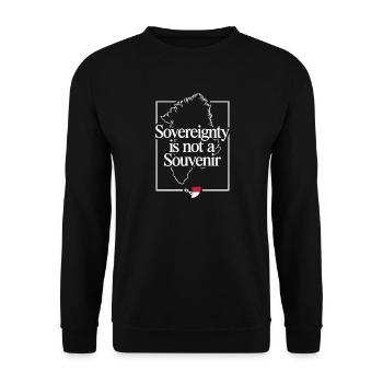 Greenland Sovereignty Protest - Unisex Sweatshirt - black - Front - Alina (178cm) & Michal (187cm)
