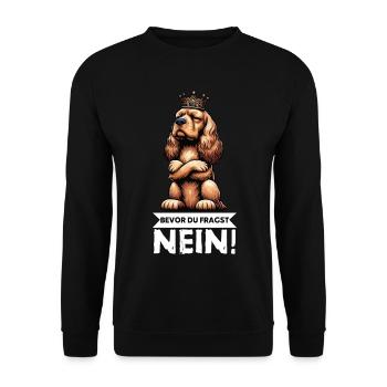 Before you ask: Cocker Spaniel Cocker Dog - Unisex Sweatshirt - black - Front - Alina (178cm) & Michal (187cm)