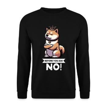Before You Ask Shiba Inu Shiba Owner Shiba Inus - Unisex Sweatshirt - black - Front - Alina (178cm) & Michal (187cm)