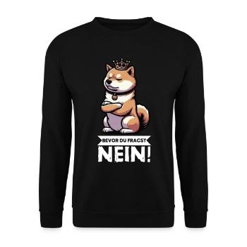 Before You Ask Shiba Inu Shiba Owner Shiba Inus - Unisex Sweatshirt - black - Front - Alina (178cm) & Michal (187cm)