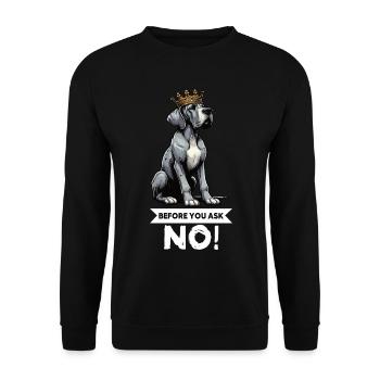 Before You Ask Great Dane Great Dane Owner - Unisex Sweatshirt - black - Front - Alina (178cm) & Michal (187cm)
