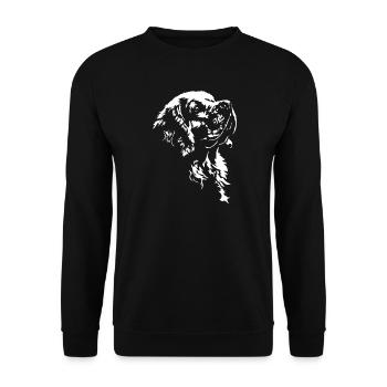 Clumber Spaniel Silhouette Chien Wilsigns - Sweat-shirt Unisexe - noir - Devant - Alina (178cm) & Michal (187cm)