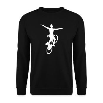 Artistic cycling, artistic cycling, indoor cycling - Unisex Sweatshirt - black - Front - Alina (178cm) & Michal (187cm)
